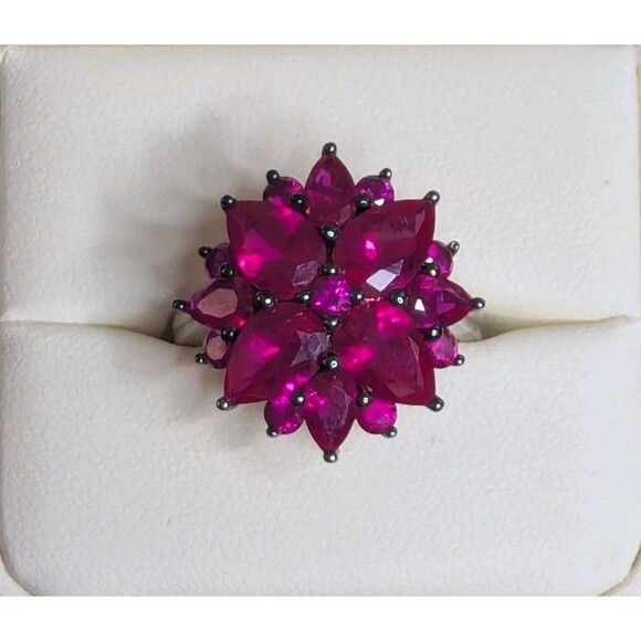 Jewelry - Lab Created Ruby Cocktail Ring - Size 9.5
